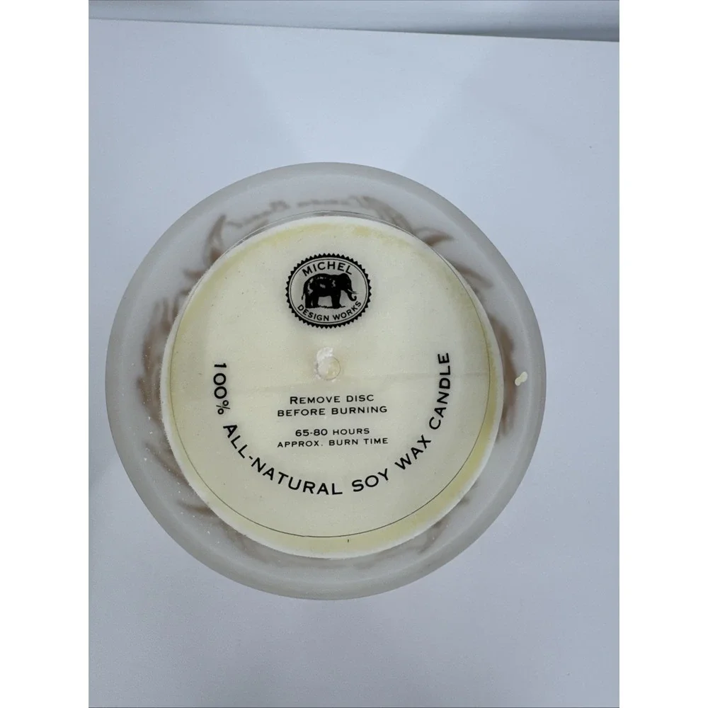 Michel Lemon Basil Soy Wax Candle 14 oz 65-80 Hours Non Toxic All‎ Natural